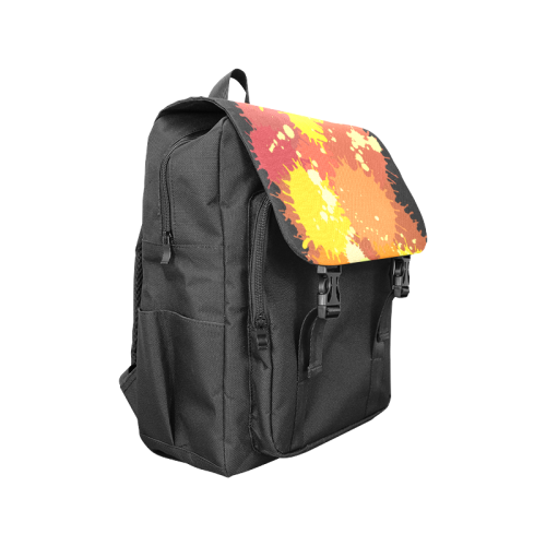 Summer Orange Yellow Splash Painting Casual Shoulders Backpack (Model 1623)