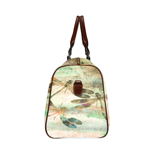 Mauritius Vintage Dragonflies QR Waterproof Travel Bag/Small (Model 1639)