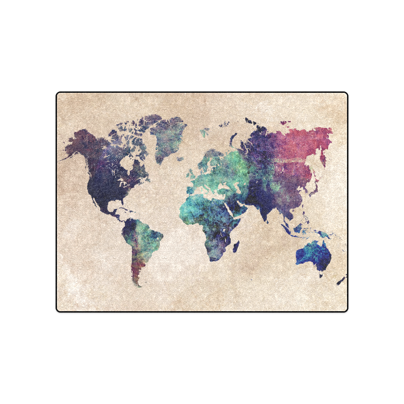 world map Blanket 50"x60"