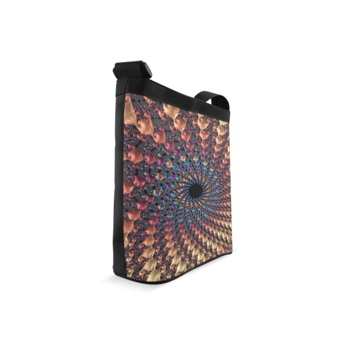 Time travel through this spiral fractal Crossbody Bags (Model 1613)