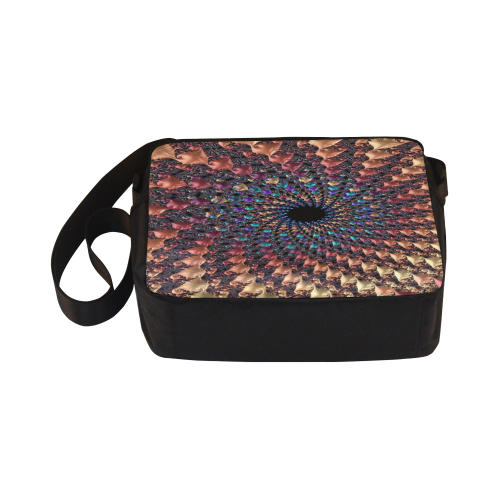 Time travel through this spiral fractal Classic Cross-body Nylon Bags (Model 1632)