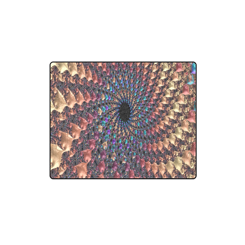 Time travel through this spiral fractal Blanket 40"x50"