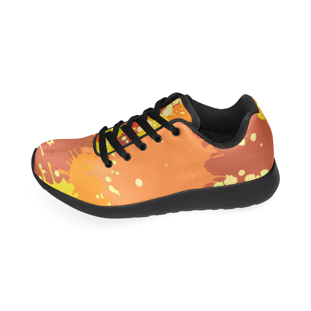 Summer Orange Yellow Splash Painting Women’s Running Shoes (Model 020)