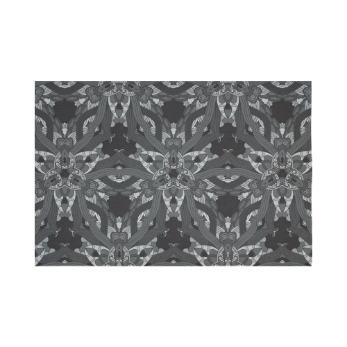 Zandine 0206 dark vintage floral pattern Cotton Linen Wall Tapestry 90"x 60"