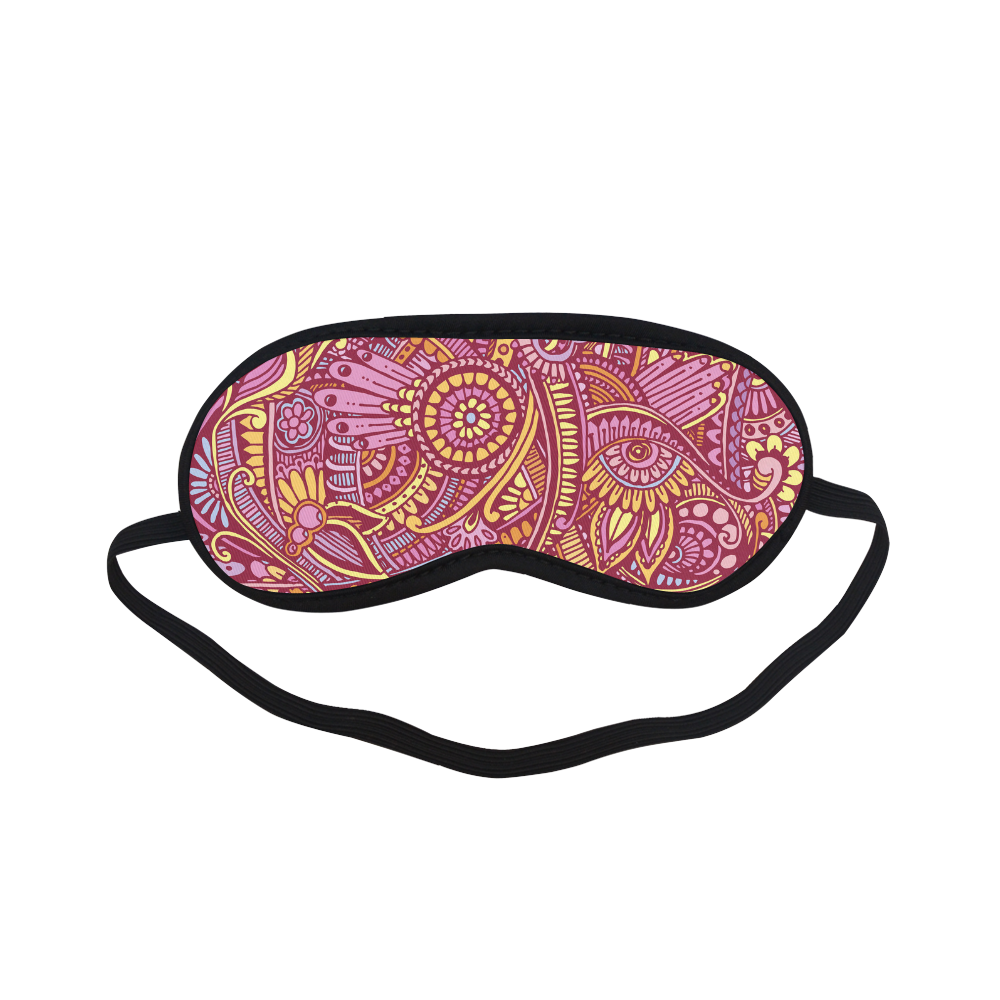 zz0106 floral pink hippie flower whimsical pattern Sleeping Mask