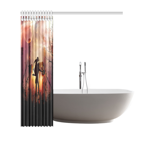 Dancing couple in the night Shower Curtain 69"x72"
