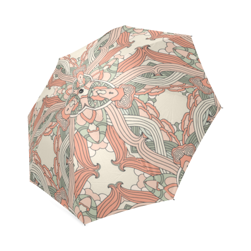 Zandine 0205 vintage floral pattern Foldable Umbrella (Model U01)