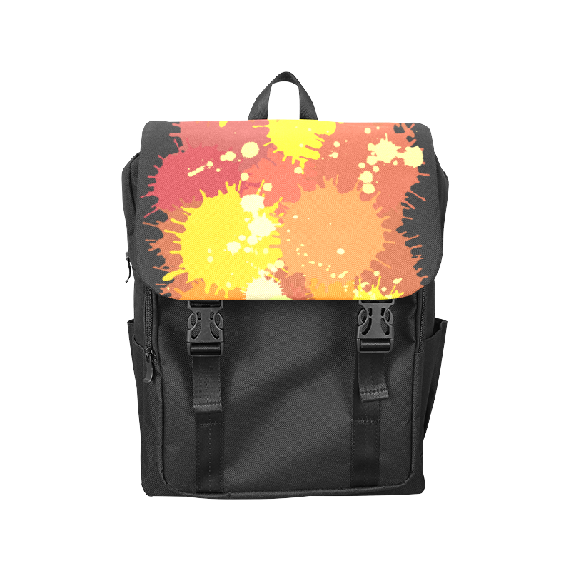 Summer Orange Yellow Splash Painting Casual Shoulders Backpack (Model 1623)