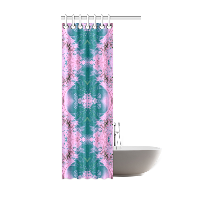 Japaneses Water Gardens Fractal Abstract Shower Curtain 36"x72"