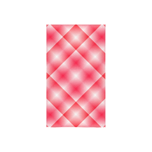 Pink and White Tartan Plaid Custom Towel 16"x28"