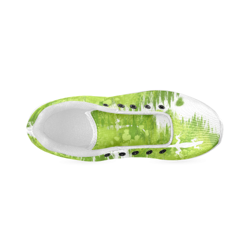 Spring Green Painting Design Women’s Running Shoes (Model 020)