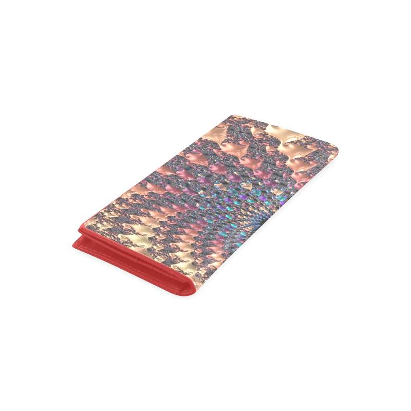 Time travel through this spiral fractal Women's Leather Wallet (Model 1611)