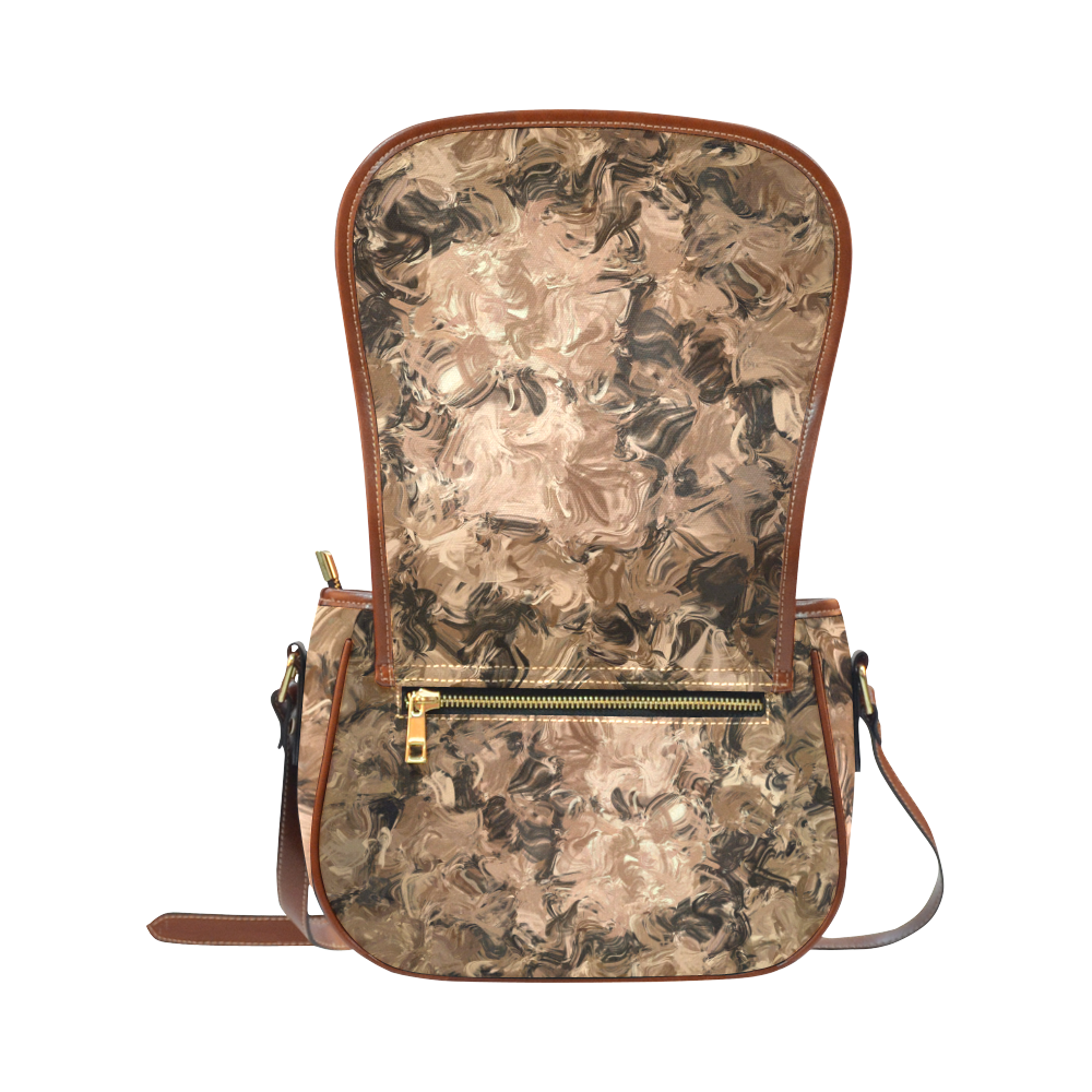 Golden Chaos Saddle Bag/Small (Model 1649) Full Customization