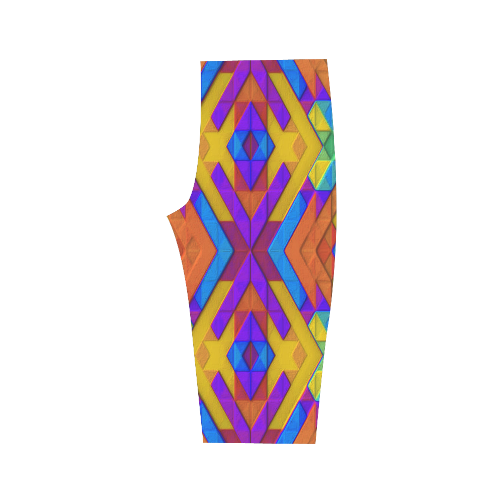 Colorful Geometry Hestia Cropped Leggings (Model L03)