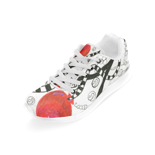 Red Balloon Zendoodle in Fanciful Forest Garden Women’s Running Shoes (Model 020)