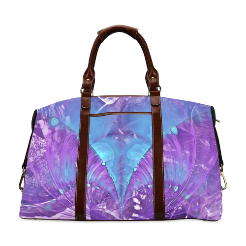 Abstract Fractal Painting - blue magenta pink Classic Travel Bag (Model 1643)
