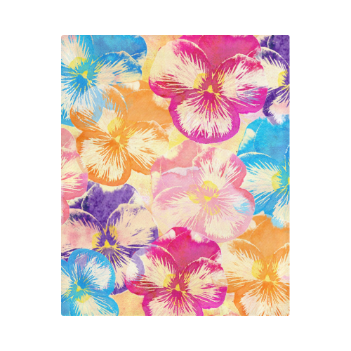 Pansy flowers Duvet Cover 86"x70" ( All-over-print)