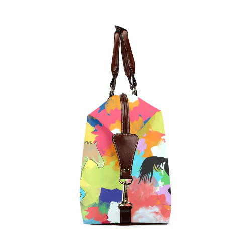 Horse Galloping out of Colorful Splash Classic Travel Bag (Model 1643)