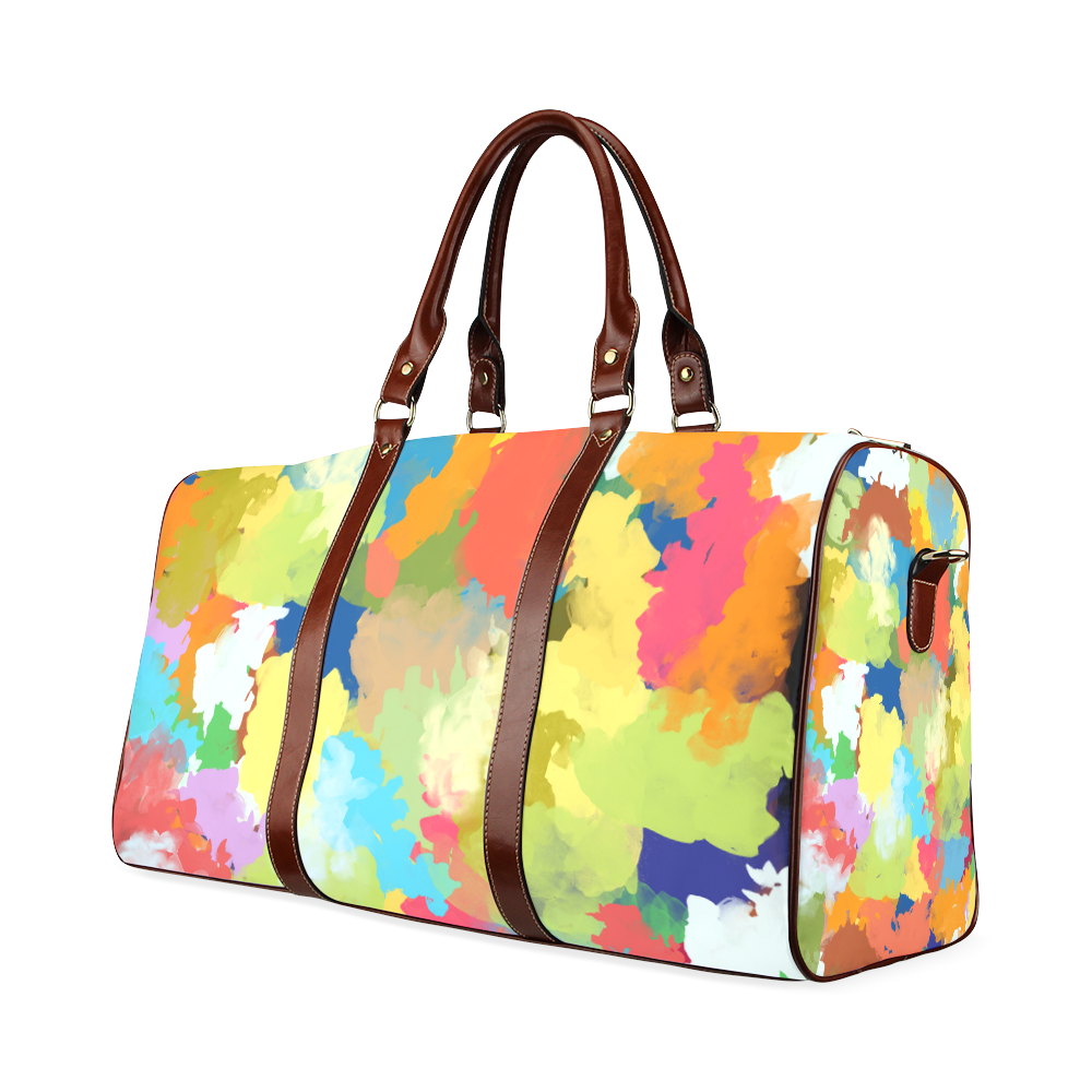 Summer Color Colorful Splash Design Waterproof Travel Bag/Small (Model 1639)