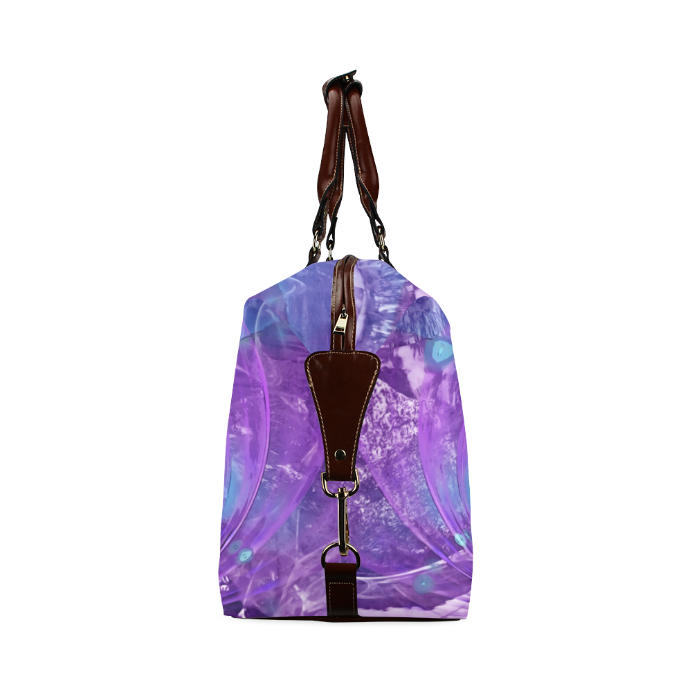 Abstract Fractal Painting - blue magenta pink Classic Travel Bag (Model 1643)
