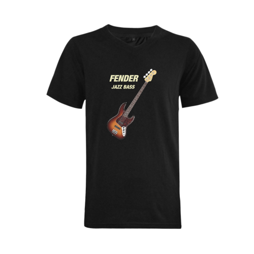 Fender Jazz Bass Men's V-Neck T-shirt (USA Size) (Model T10)