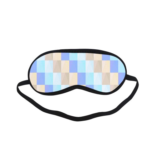 Pastel Blues Squares Sleeping Mask