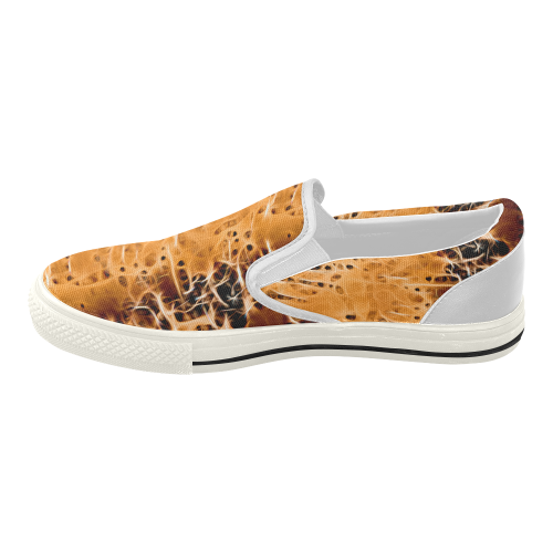 Bark Topaz Women's Slip-on Canvas Shoes (Model 019)