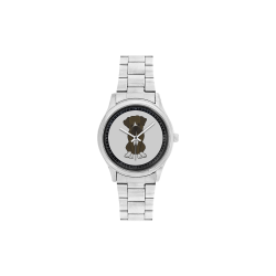 Boxer Puppy Dog Men's Stainless Steel Watch(Model 104)