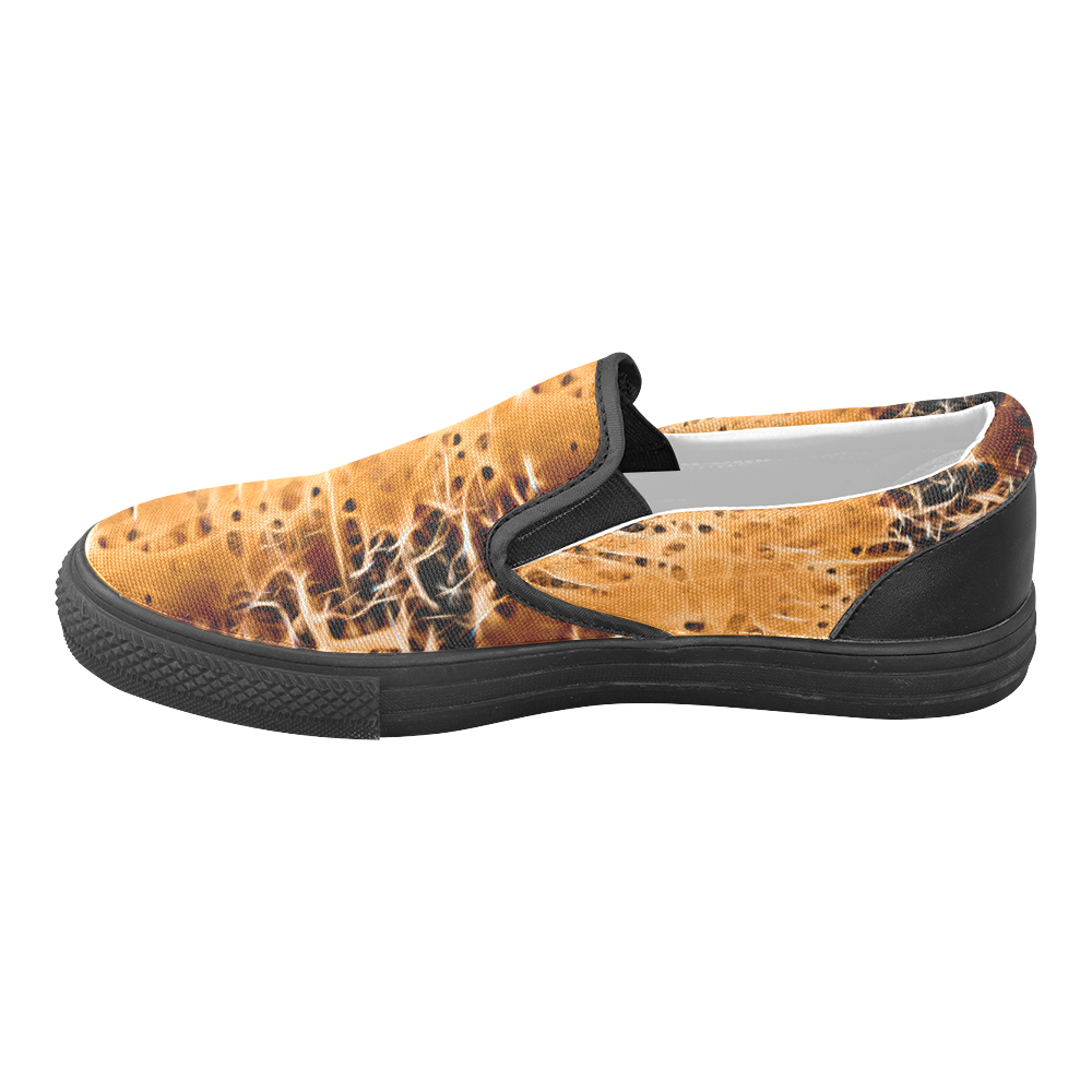 Bark Topaz Men's Unusual Slip-on Canvas Shoes (Model 019)