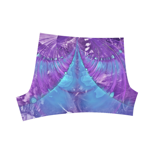 Abstract Fractal Painting - blue magenta pink Briseis Skinny Shorts (Model L04)