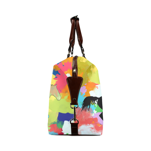 Horse Galloping out of Colorful Splash Classic Travel Bag (Model 1643)