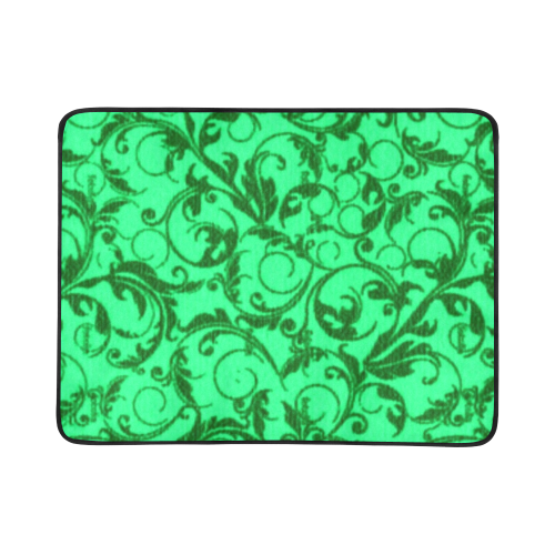 Vintage Swirls Green Beach Mat 78"x 60"