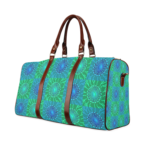 Ocean Veins Waterproof Travel Bag/Small (Model 1639)
