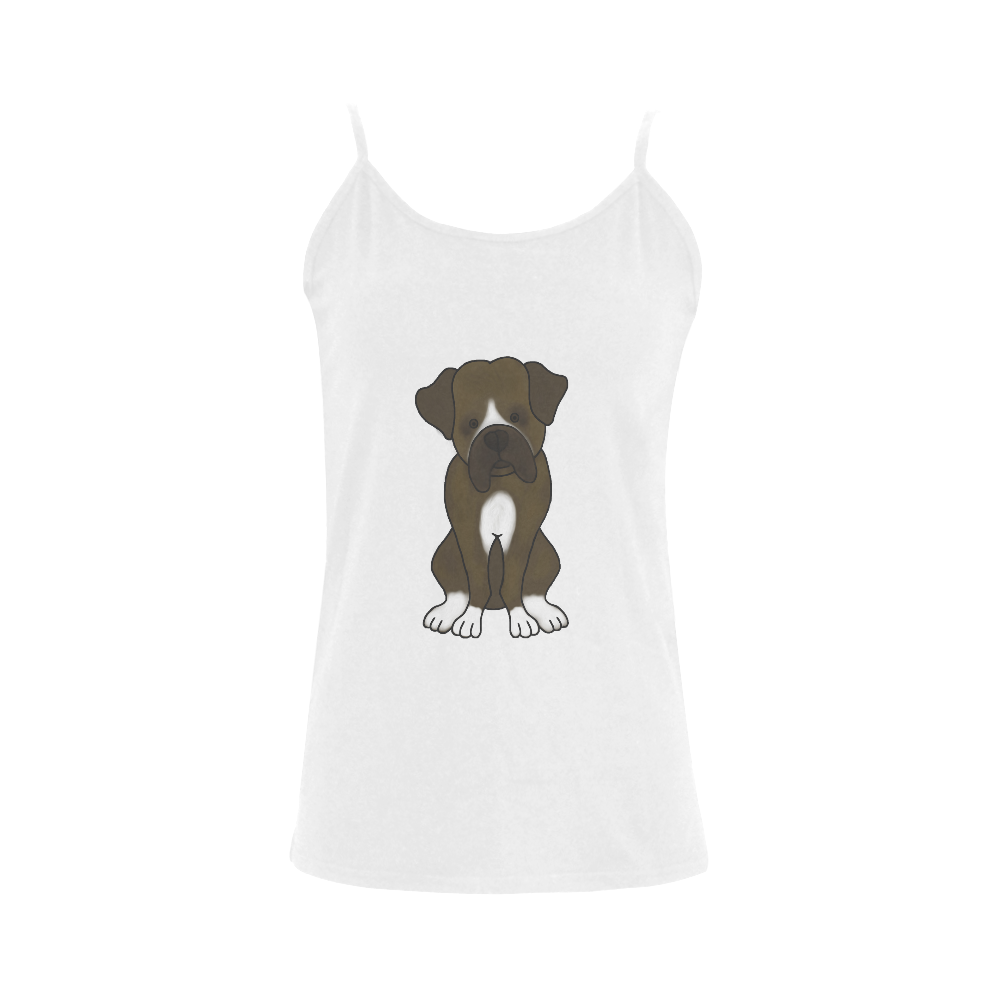 Boxer Puppy Dog Women's Spaghetti Top (USA Size) (Model T34)