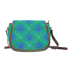 Ocean Veins Saddle Bag/Small (Model 1649) Full Customization