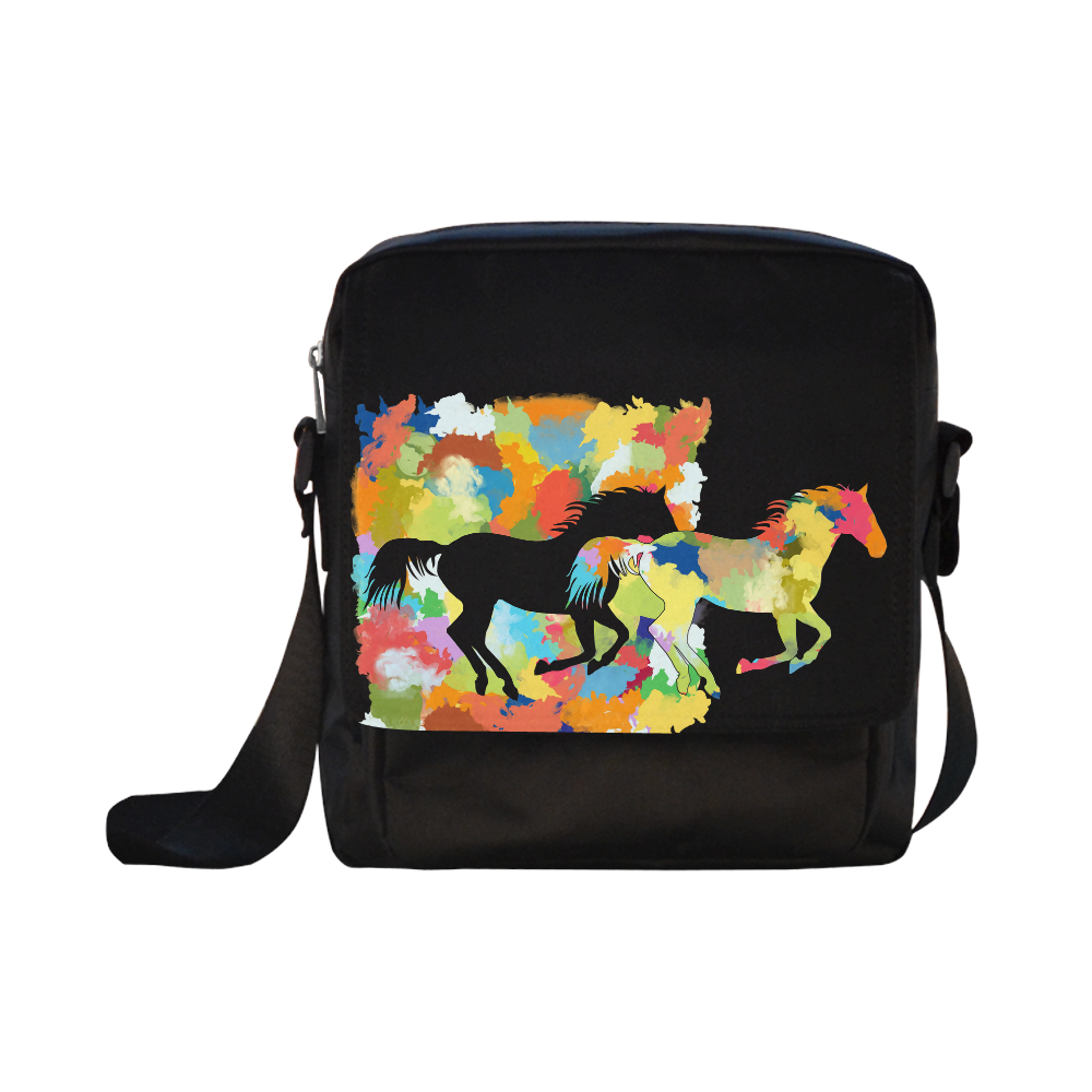 Summer Color Colorful Splash Design Crossbody Nylon Bags (Model 1633)