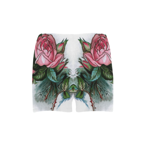 Roses Vintage Floral Briseis Skinny Shorts (Model L04)