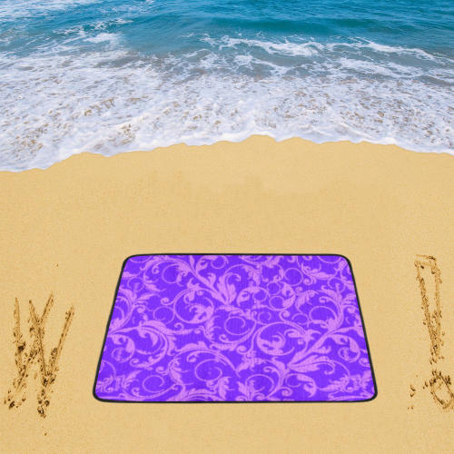 Vintage Swirls Amethyst Ultraviolet Purple Beach Mat 78"x 60"