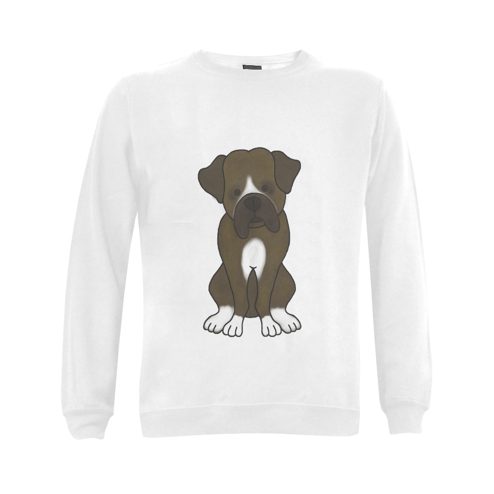 Boxer Puppy Dog Gildan Crewneck Sweatshirt(NEW) (Model H01)