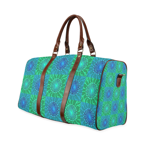 Ocean Veins Waterproof Travel Bag/Small (Model 1639)