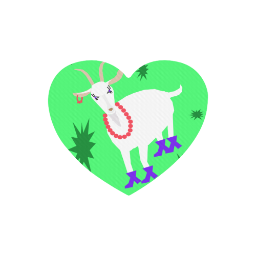 Goat Heart-shaped Mousepad