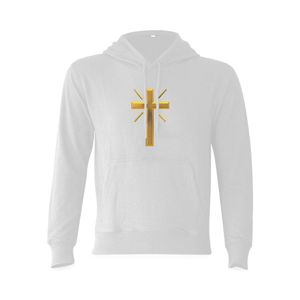 Christian Symbols Golden Resurrection Cross Oceanus Hoodie Sweatshirt (Model H03)