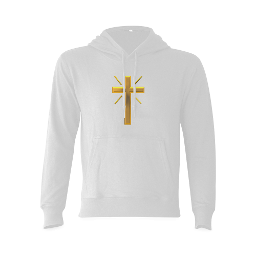 Christian Symbols Golden Resurrection Cross Oceanus Hoodie Sweatshirt (Model H03)