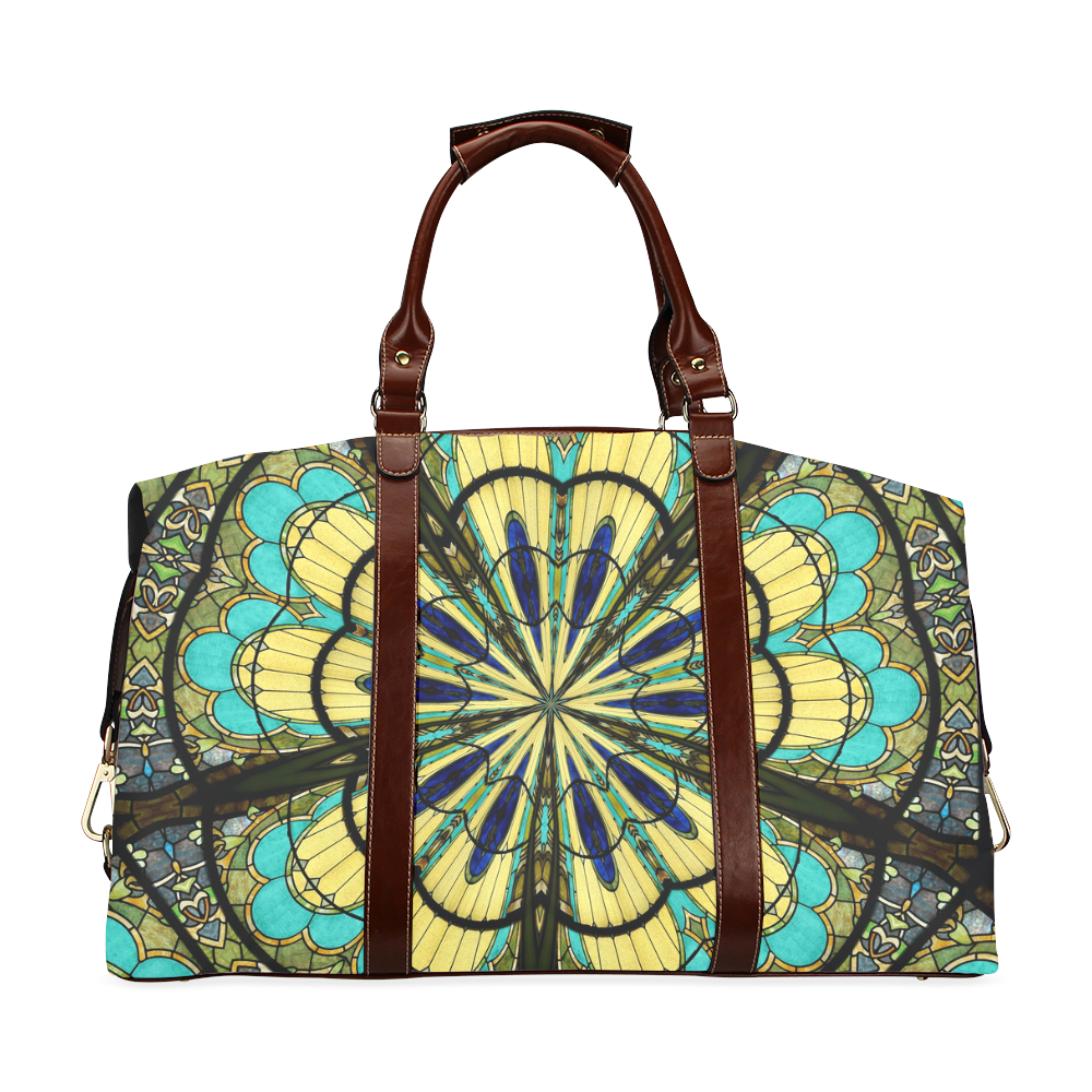 Stained Glass Kaleidoscope Mandala Abstract 5 Classic Travel Bag (Model 1643)