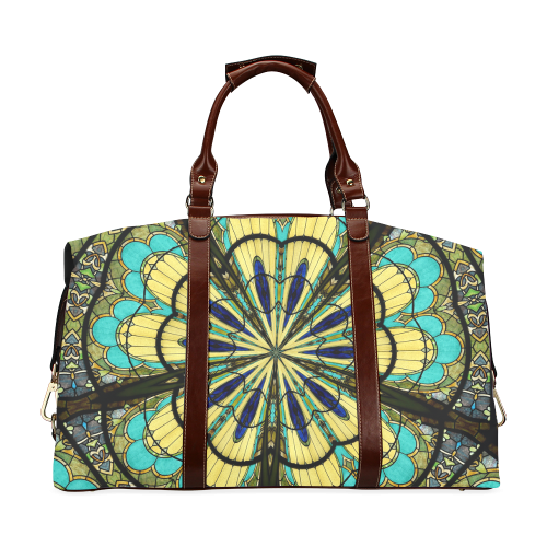 Stained Glass Kaleidoscope Mandala Abstract 5 Classic Travel Bag (Model 1643)