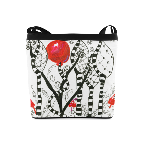 Red Balloon Zendoodle in Fanciful Forest Garden Crossbody Bags (Model 1613)