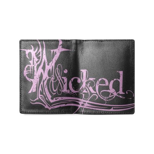 Wicked Purple Leather Wallet Men's Leather Wallet (Model 1612)
