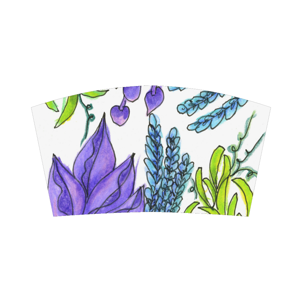 Purple Green Blue Flower Garden, Dancing Zendoodle Bandeau Top