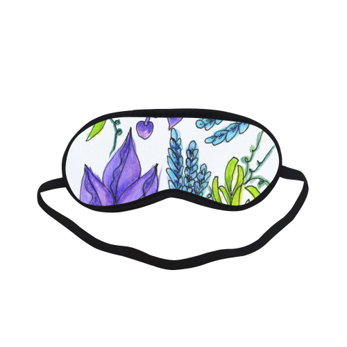 Purple Green Blue Flower Garden, Dancing Zendoodle Sleeping Mask