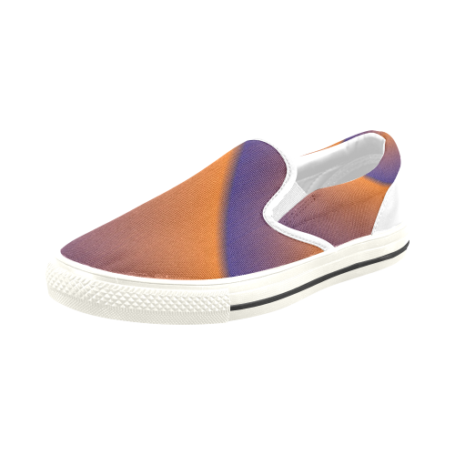 Waves of Twilight Men's Slip-on Canvas Shoes (Model 019)